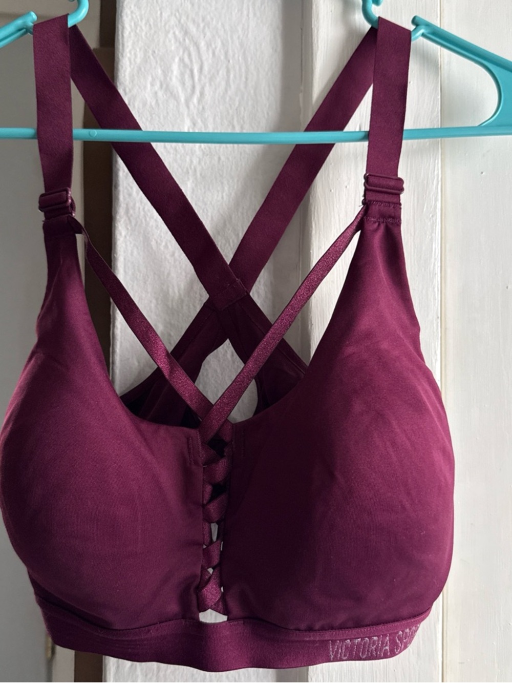 Victoria's Secret Plum Strappy Wireless Sports Bra